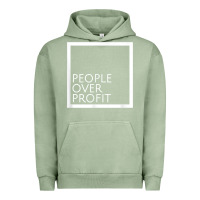 Pigment Oil Green people over profit democratic socialism pro socialist symbol t shirt Urban Hoodie - linhVisuals