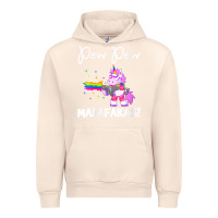 Sandshell womens pew madafakas funny fantasy unicorn with rainbow gun   white v Urban Hoodie - linhVisuals