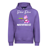 Tulip womens pew madafakas funny fantasy unicorn with rainbow gun   white v Urban Hoodie - linhVisuals