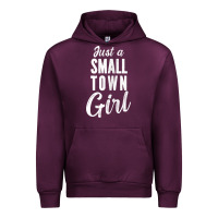 Mauve Wine womens just a small town girl journey t shirt Urban Hoodie - linhVisuals