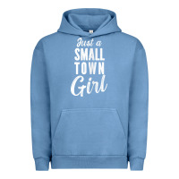 Pigment Pebble Blue womens just a small town girl journey t shirt Urban Hoodie - linhVisuals