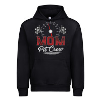 Black race car mom pit crew racing family birthday party t shirt Urban Hoodie - linhVisuals