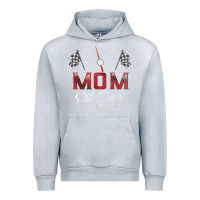 Heather Grey race car mom pit crew racing family birthday party t shirt Urban Hoodie - linhVisuals