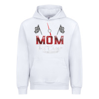 White race car mom pit crew racing family birthday party t shirt Urban Hoodie - linhVisuals