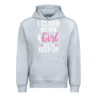 Heather Grey climbing climb mountain climbing like a girl 345 climb climbing lover Urban Hoodie - linhVisuals
