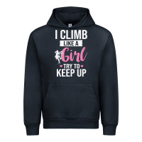 Navy climbing climb mountain climbing like a girl 345 climb climbing lover Urban Hoodie - linhVisuals