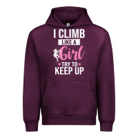 Mauve Wine climbing climb mountain climbing like a girl 345 climb climbing lover Urban Hoodie - linhVisuals