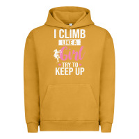 Pigment Peanut Butter climbing climb mountain climbing like a girl 345 climb climbing lover Urban Hoodie - linhVisuals