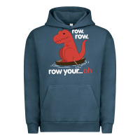 Pigment Midnight Navy dinosaur dino trex row t rex saurus Urban Hoodie - linhVisuals