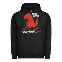 Pigment Black dinosaur dino trex row t rex saurus Urban Hoodie - linhVisuals
