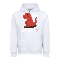White dinosaur dino trex row t rex saurus Urban Hoodie - linhVisuals