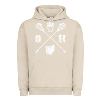Pigment French Oak ohio lacrosse sticks & helmet state outline lax player t shirt Urban Hoodie - linhVisuals