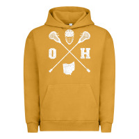 Pigment Peanut Butter ohio lacrosse sticks & helmet state outline lax player t shirt Urban Hoodie - linhVisuals