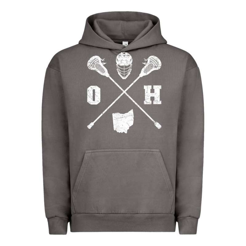 Ohio Lacrosse Sticks & Helmet State Outline Lax Player T Shirt Urban Hoodie by linhVisuals | Teevron