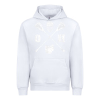 White ohio lacrosse sticks & helmet state outline lax player t shirt Urban Hoodie - linhVisuals