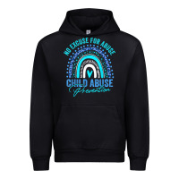 Black no excuse child abuse prevention awareness leopard rainbow t shirt Urban Hoodie - linhVisuals