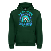 Forest Green no excuse child abuse prevention awareness leopard rainbow t shirt Urban Hoodie - linhVisuals