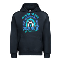 Navy no excuse child abuse prevention awareness leopard rainbow t shirt Urban Hoodie - linhVisuals