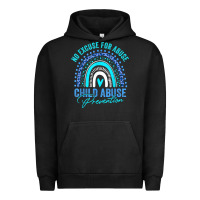 Pigment Black no excuse child abuse prevention awareness leopard rainbow t shirt Urban Hoodie - linhVisuals