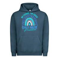 Pigment Midnight Navy no excuse child abuse prevention awareness leopard rainbow t shirt Urban Hoodie - linhVisuals