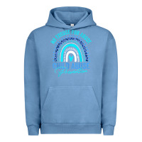 Pigment Pebble Blue no excuse child abuse prevention awareness leopard rainbow t shirt Urban Hoodie - linhVisuals