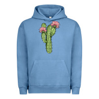 Pigment Pebble Blue cactus 4 Urban Hoodie - JahusDesignShop