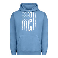 Pigment Pebble Blue opa gift america flag gift for men father's day pullover hoodie Urban Hoodie - linhVisuals