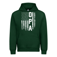 Forest Green opa gift america flag gift for men father's day pullover hoodie Urban Hoodie - linhVisuals