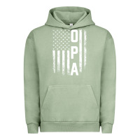 Pigment Oil Green opa gift america flag gift for men father's day pullover hoodie Urban Hoodie - linhVisuals