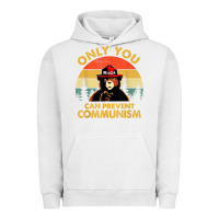 Pigment Lunar Rock vintage only you can prevent communism funny bear camping t shirt Urban Hoodie - linhVisuals