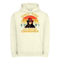 Pigment Pistachio vintage only you can prevent communism funny bear camping t shirt Urban Hoodie - linhVisuals