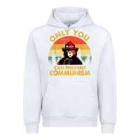 White vintage only you can prevent communism funny bear camping t shirt Urban Hoodie - linhVisuals