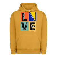 Pigment Peanut Butter vintage retro i love bosnia flag for bosnian pride gift t shirt Urban Hoodie - linhVisuals