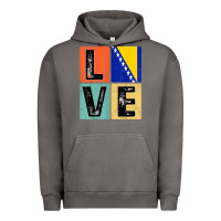 Pigment Tornado vintage retro i love bosnia flag for bosnian pride gift t shirt Urban Hoodie - linhVisuals