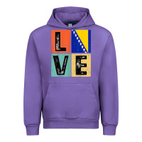 Tulip vintage retro i love bosnia flag for bosnian pride gift t shirt Urban Hoodie - linhVisuals
