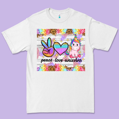 Peace Loeve Unicorns Premium Tee Designed By Cowgirlartshop