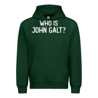 Forest Green who is john galt libertarian and book quote t shirt Urban Hoodie - linhVisuals
