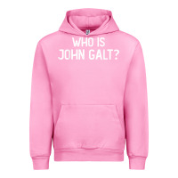 Fuchsia Pink who is john galt libertarian and book quote t shirt Urban Hoodie - linhVisuals