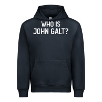 Navy who is john galt libertarian and book quote t shirt Urban Hoodie - linhVisuals