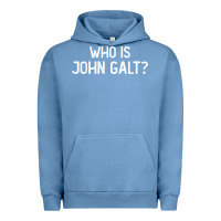 Pigment Pebble Blue who is john galt libertarian and book quote t shirt Urban Hoodie - linhVisuals