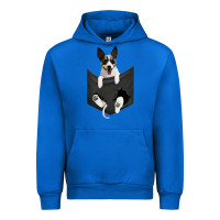 Cobalt rat terrier dog in pocket, rattie puppy, ratting terrier t shirt Urban Hoodie - linhVisuals