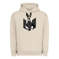 Pigment French Oak rat terrier dog in pocket, rattie puppy, ratting terrier t shirt Urban Hoodie - linhVisuals
