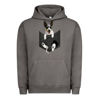 Pigment Tornado rat terrier dog in pocket, rattie puppy, ratting terrier t shirt Urban Hoodie - linhVisuals