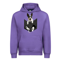 Tulip rat terrier dog in pocket, rattie puppy, ratting terrier t shirt Urban Hoodie - linhVisuals