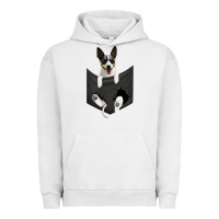 Pigment Lunar Rock rat terrier dog in pocket, rattie puppy, ratting terrier t shirt Urban Hoodie - linhVisuals