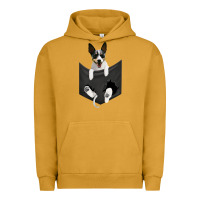 Pigment Peanut Butter rat terrier dog in pocket, rattie puppy, ratting terrier t shirt Urban Hoodie - linhVisuals