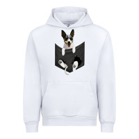White rat terrier dog in pocket, rattie puppy, ratting terrier t shirt Urban Hoodie - linhVisuals