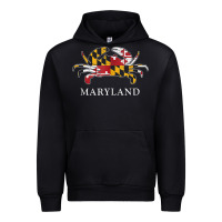 Black retro maryland crab state flag vintage travel tank top Urban Hoodie - linhVisuals
