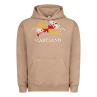 Pigment Burro retro maryland crab state flag vintage travel tank top Urban Hoodie - linhVisuals