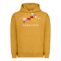 Pigment Peanut Butter retro maryland crab state flag vintage travel tank top Urban Hoodie - linhVisuals